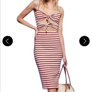 Reformation Red & White Ibiza Chloe Casual Dress